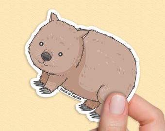 Wombat Sticker Australian Animal Vinyl Souvenir Nature Lover Gift Laptop Water Bottle