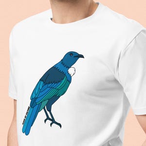 Tui Bird T-Shirt New Zealand, Adult Size, Women&#39;s Tee, Men&#39;s T-Shirt, NZ Native Birds
