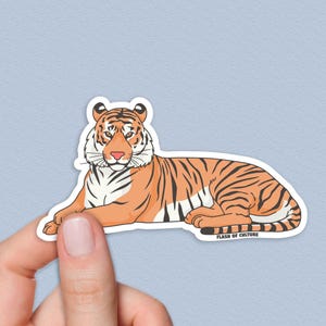 Tiger Sticker: Waterproof Big Cat Art Decal