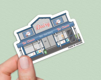 NZ Dairy Sticker New Zealand Corner Store Kiwiana Vinyl Souvenir Gift Laptop Water Bottle