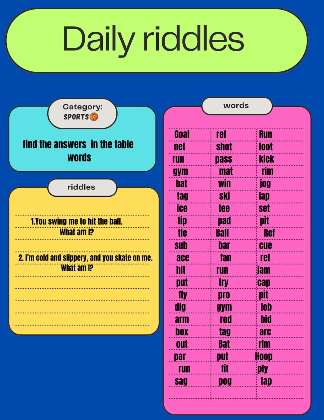 50 Riddle Puzzle for Kids Age 6-12 - Etsy