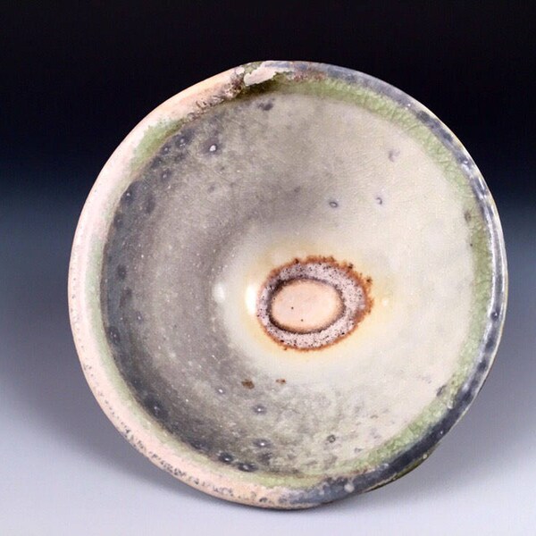 Soy sauce dish, Chinese tea cup, small prep bowl, Woodfired Porcelain Blend Ceramic Pottery by Justin Lambert