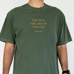 Comfort Colors® Aesthetic Christian Shirt For Men, Christian Apparel Brown Jesus T-Shirt, Bible Verse T Shirt, Christian Men Gift, Jesus Tee