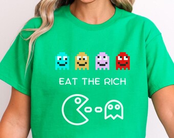 EAT THE RICH Shirt, Minimalist Anarchist Tshirt, Eattherich, Socialist Leftist Tee, Liberal Shirts, Fck The System, Tax The Rich Protest
