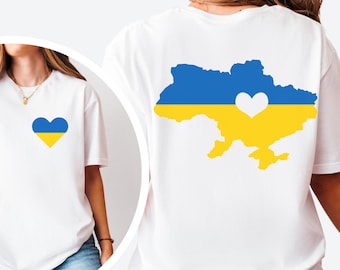 Camiseta con la bandera y el corazón de Ucrania, camiseta ucraniana, camiseta de Zelensky, regalo ucraniano, camiseta ucraniana orgullosa, camiseta de oración por Ucrania, apoyo a Ucrania