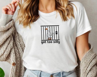 Fånig gås-tröja, blev för fånig skjorta, gås-t-shirt, fånig gås-tröja, rolig skjorta-present, fånig gås-present, rolig gås-outfit