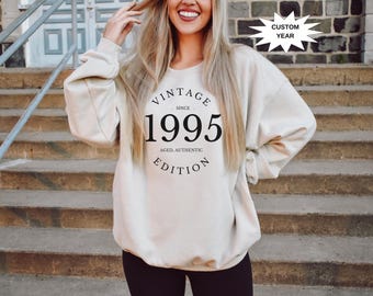 Custom Birthday Sweatshirt, 1995 Sweater, 30th Birthday Sweatshirt, 30th Birthday Gift, Personalized 30th Birthday Gift, Happy Birthday