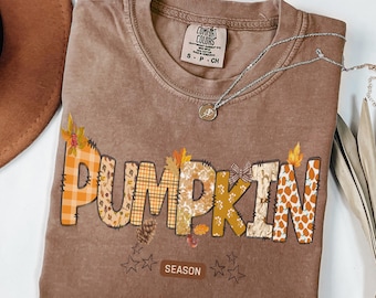 Pumpkin Season Comfort Colors® T-Shirt, Autumn Fall Shirt, Thanksgiving Shirt, Fall Pumpkin Shirt, Halloween Shirt