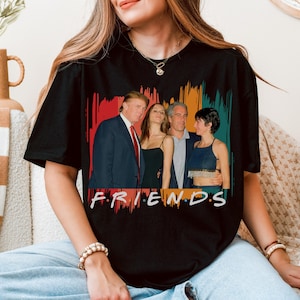 Donald Trump en Jeffrey Epstein Best Friends parodie-T-shirt, Trump Epstein List Release The Files, shirt Trump Epstein Besties, Trump zuigt