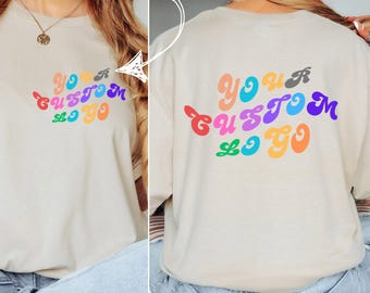 Maglietta con testo personalizzato, Maglietta con logo personalizzato, Maglietta personalizzata, T-shirt personalizzata, Maglietta con logo anteriore e posteriore, T-shirt con logo aziendale personalizzato, Magliette personalizzate