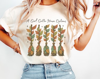 A Girl Gotta Have Options Shirt, Retro Spooky Shirt, Funny Witch Shirt, Cute Halloween Shirt, Autumn Shirt, Girly Spooky Shirt