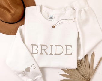 Personalisiertes Geschenk für die Braut, Braut-Sweatshirt, erste Herzhülle, einzigartiges Brautpartygeschenk, zukünftige Mrs