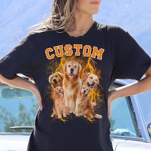 CUSTOM Bootleg Rap Pet Shirt, Photo+Name Custom Dog Shirt, Vintage Graphic 90s Tee, Custom Your Own Bootleg Idea Here, Insert Your Design