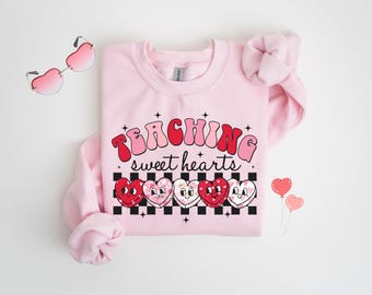 Felpa con cappuccio per insegnante d'amore per San Valentino, maglione per insegnante di insegnanti, regalo per San Valentino per insegnante, felpa con cappuccio per insegnante di San Valentino