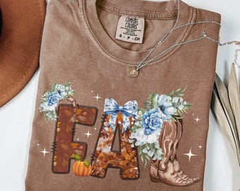 Cowboy Fall Comfort Colors® Shirt, Fall Pumpkin Shirt, Howdy Fall Shirt, Autumn Shirt , Cowboy Boots Fall Shirt, Western Halloween Shirt