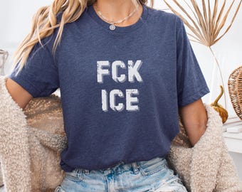 Camiseta "Fck ice", "Abolish Ice", "Ningún ser humano es ilegal en tierras robadas", "Fck ICE", "Chinga la migra", "Protestas de Los Ángeles contra el ICE"