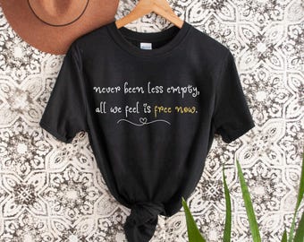 Koszulka Feel Is Free Now dla kobiet, koszulka z grafiką koncertową Pop, prezenty dla niej, koszulka dla nastolatek Y2K Fangirl, koszulka z pozytywnym cytatem Boho