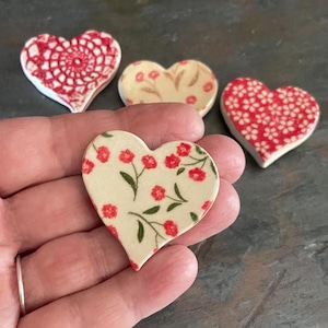 Handmade Ceramic Heart Magnet