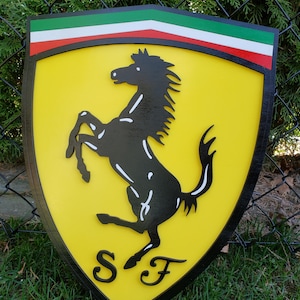 Ferrari 3D Wood Sign Decor