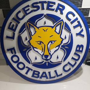 Leicester City Football Club Logo 3d wood Sign
