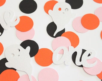 Spooky One, Little Boo Ghost Confetti, Halloween Girl First Birthday Table Decor