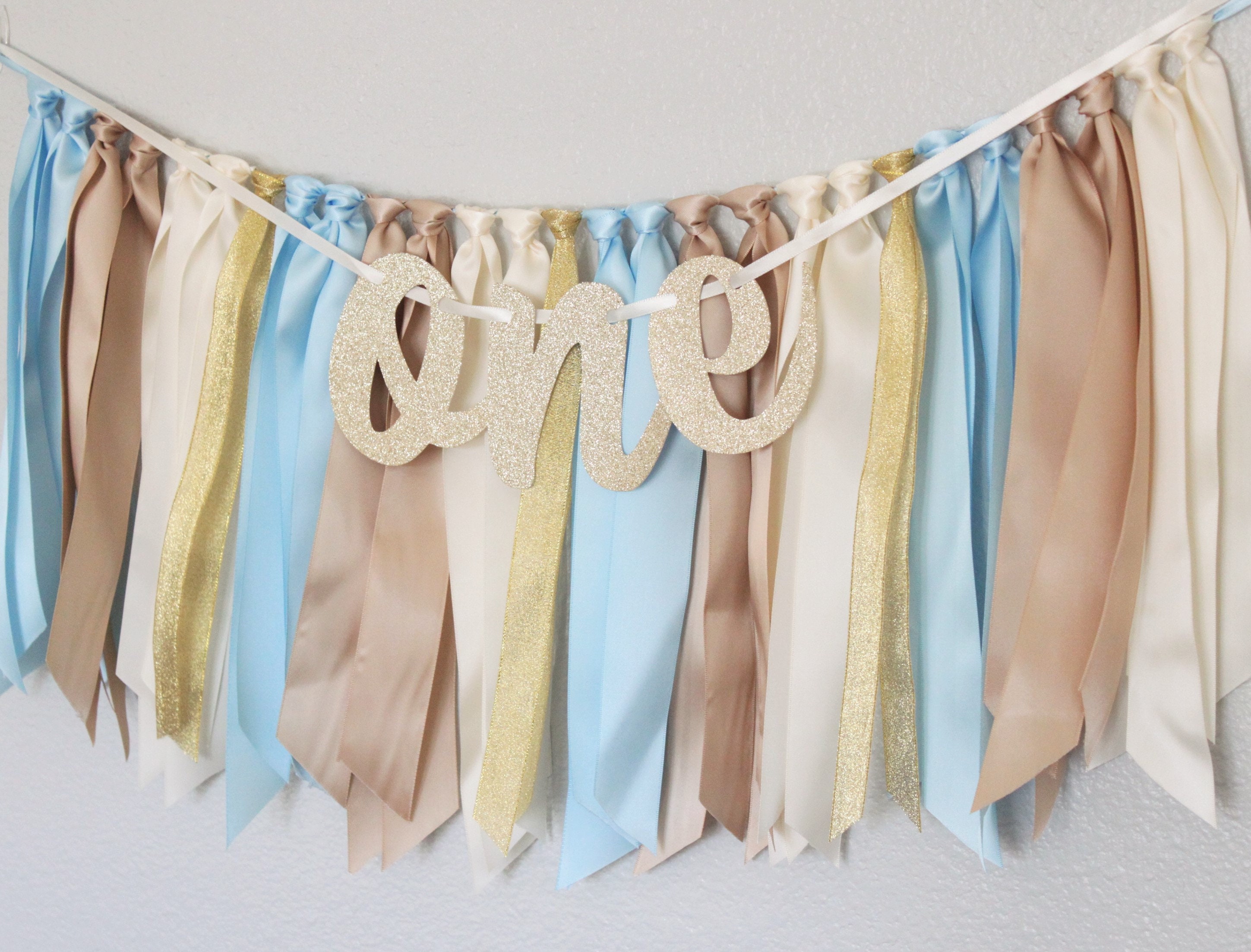 First birthday high chair banner some bunny is one baby blue beige ivory gold truck peter rabbit party cake smash photo