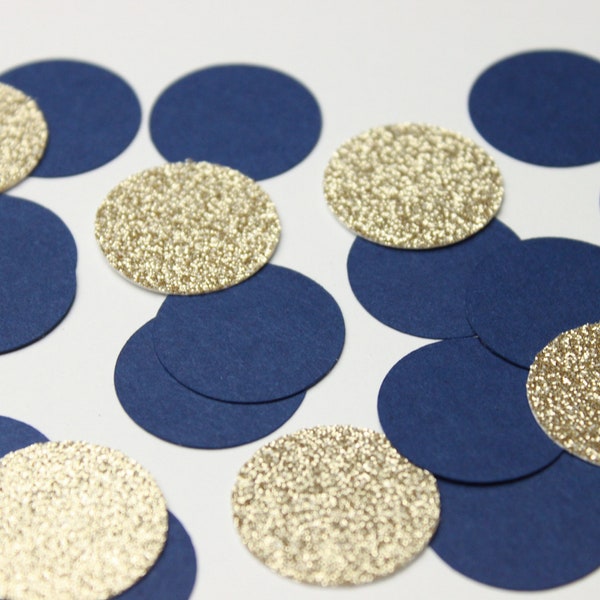 Navy and gold confetti, table scatter, baby shower, birthday, graduation, gender reveal party, engagement, wedding decor, bridal shower