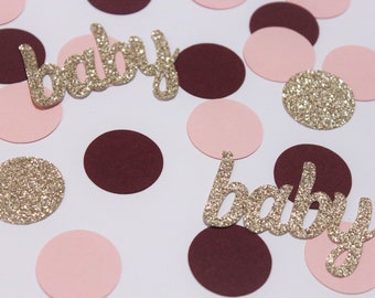 Burgundy pink and gold baby shower hot sale