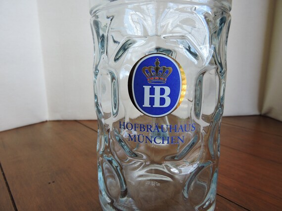 Beer Stein Hofbrauhaus Hb Munchen Octoberfest Glass Mug Munich Etsy
