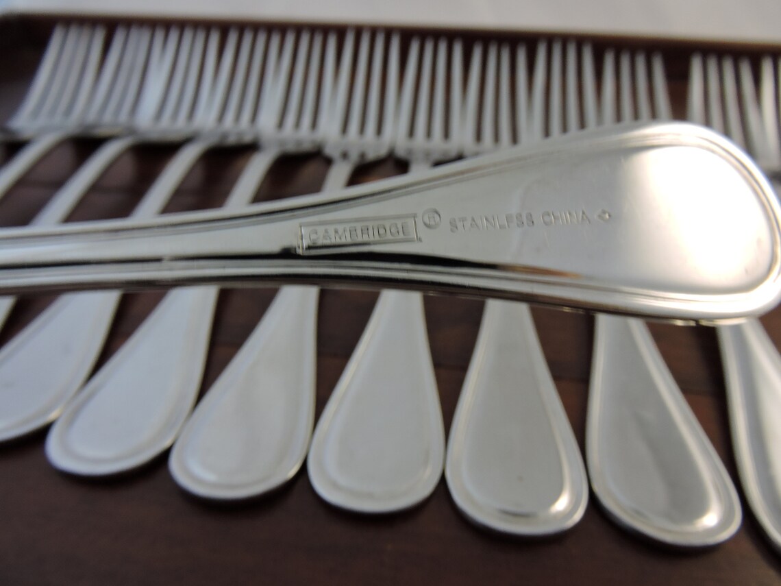 Cambridge Grande Stainless Flatware Forks Etsy