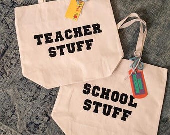 Teacher Stuff Canvas Tote Bag