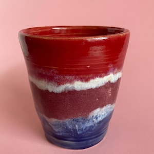 Vase pottery and colorful - perfect for special interiors, unique, modern ceramics, hand-pottery flower vase, color gradient