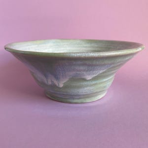 Pottery ceramic bowl, large turquoise bowl, decorative ceramic bowl, handmade fruit bowl, green, modern, unique, color gradient, gift idea