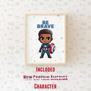 New Captain America Nursery Wall Art Printable Digital Template