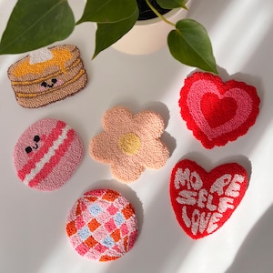 Cute Mug Rugs, Handmade Punch Needle Coasters, Y2K Aesthetics Drink Coasters, Housewarming Gifts, Coffee Lovers Gift