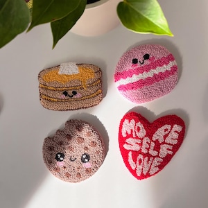 Cute Tufted Mug Rugs, Y2K Punch Needle Coasters, Handmade Drink Coasters, Coffee Lover Gifts, Unique Housewarming Gifts, Birthday Gift