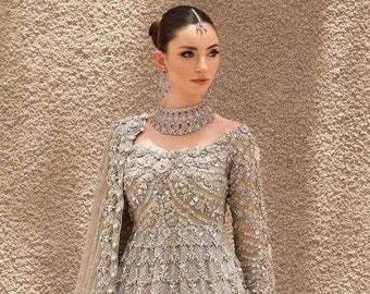 Latest Pakistani indian Wedding Dresses, Eid Party Dress Embroidery Clothes Stitched Gown Mehndi Nikkah maxi Suit Guest Outfit Made to Order