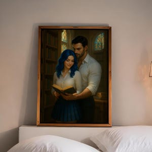 Darcy Vega and Professor Lance Orion Poster - Aurora Academy Poster- Zodiac Academy - Art Print - Caroline Peckham - Susanne Valenti