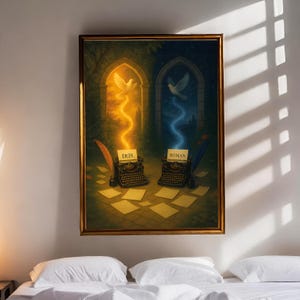 Iris and Roman Messages - Divine Rivals - Author Rebecca Ross - Art Print - Romantasy - Ruthless Vows - Present booklover