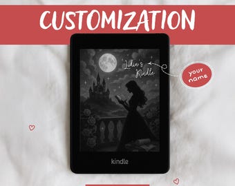 Gepersonaliseerde Kindle-screensaver - Aangepaste naamachtergrond - Kindle-vergrendelscherm, Kindle-screensaver, Kindle-hoes, Kindle-achtergrond - Fantasy