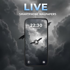 Sfondo animato Drago della Tempesta - Fantasy ispirato alla Quarta Ala MP4 per Android | Sfondo per telefono con estetica scura | Vibrazione del cielo scuro e tempestoso