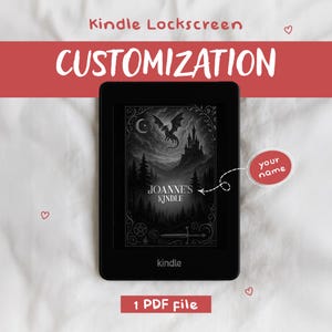 Custom Fantasy Kindle Lockscreen – Dark Aesthetic Dragon Wallpaper – Custom Name - Kindle lock screen, Kindle screensaver, Kindle wallpaper