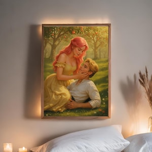 Evangeline Fox i Jacks Garden Plakat - Once Upon a Broken Heart - Romantasy - Książka romansowa - Stephanie Garber - Wydruk artystyczny