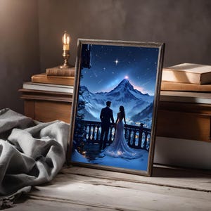 Inspirado en el libro Court of Mist and Fury, ACOMAF, Sarah J Maas, Velaris city, Rhysand y Feyre, Wall Art Print Poster ACOTAR book stars