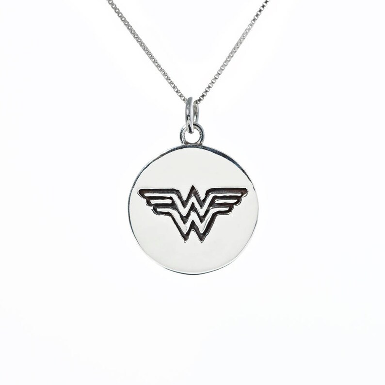 Wonder Woman Sterling Silver Pendant Necklace Etsy