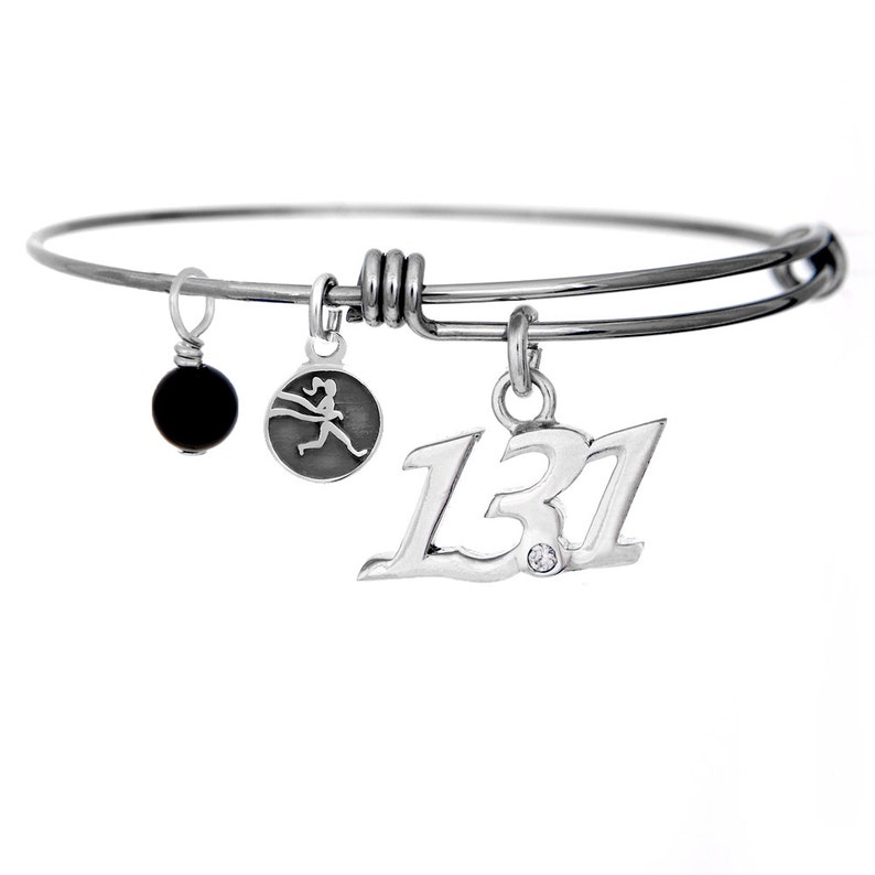 Half Marathon Jewelry-13.1 Half Marathon Expandable Bangle Bracelet-Running Charm Bracelets