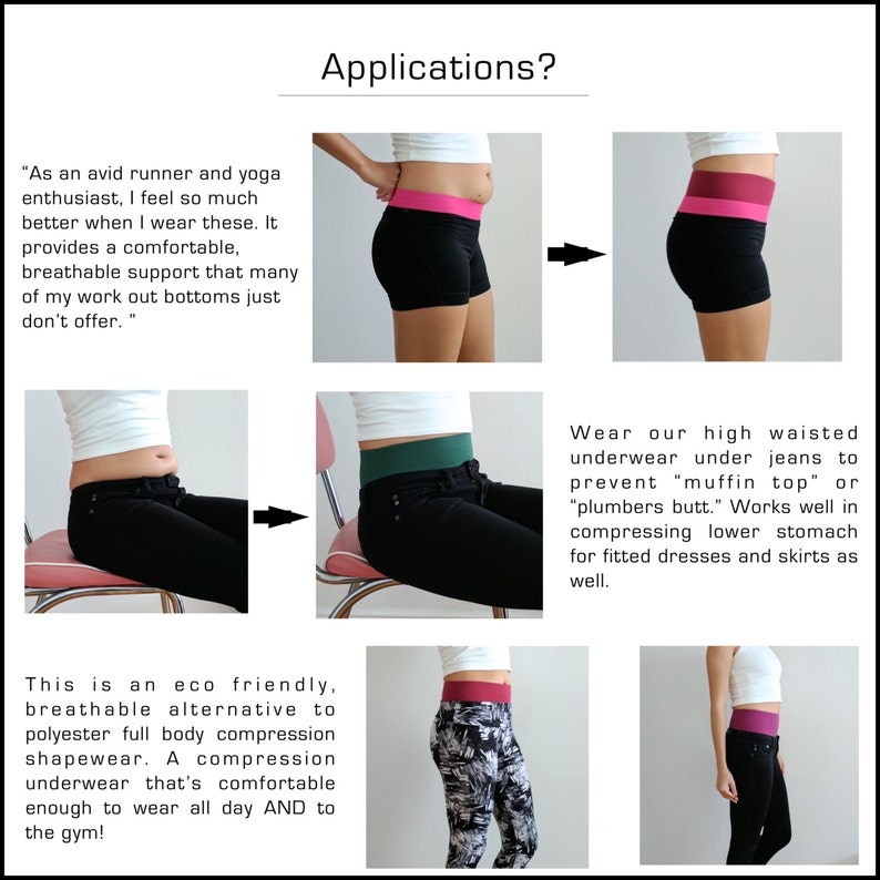 Organic Panties High Waisted Womens Underwear Compression Etsy