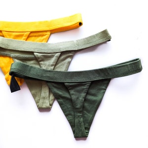 Thong Undies 5 Pack by Lotus Tribe 5 Cotton Women's G Strings in