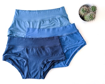 Organic Cotton Underwear, Bamboo Midrise Undies, Womens Lingerie