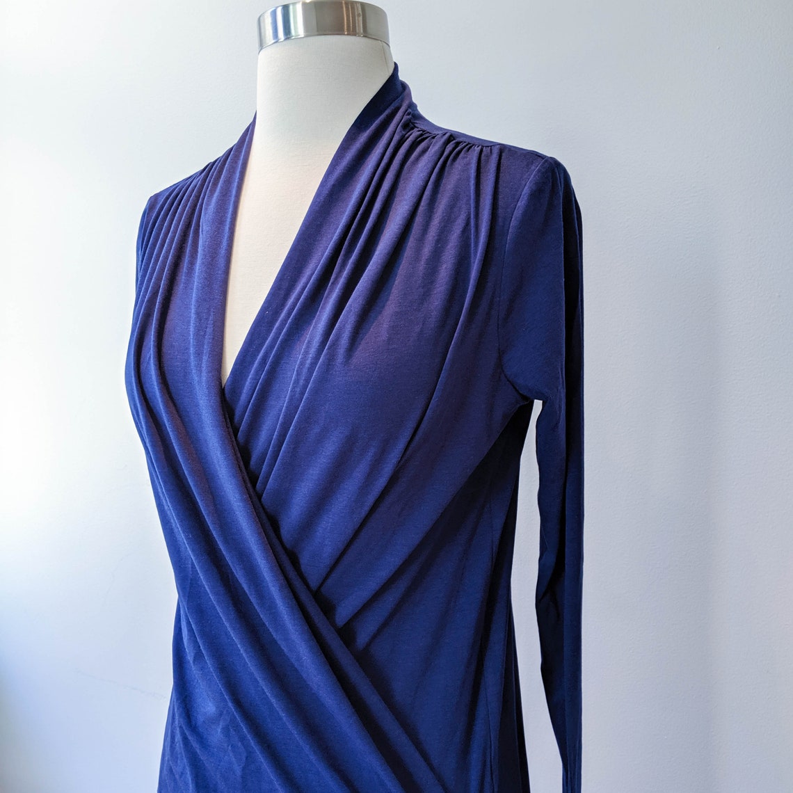 Yoga Wrap Top Long Sleeve Wrap Top Organic Cotton Tshirt Etsy